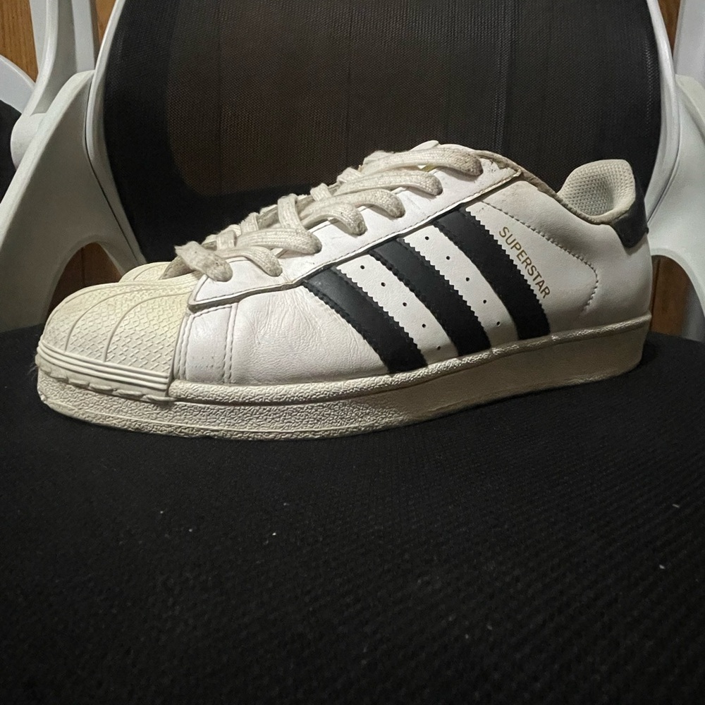 Adidas Superstar White and Black Sneakers